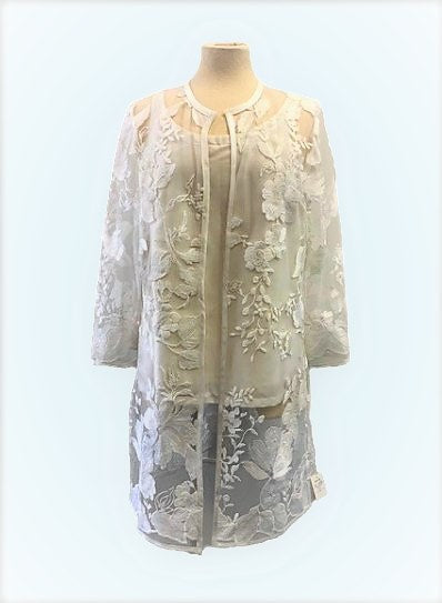 Grace Chuang Jacket JA 2868 Sheer floral lace
