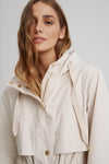 Nikki Jones Trench style Anorak w/ Storm Flap, Brushed gold colored hardware K5239RN-302 Spring 24