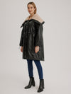 Nikki Jones Vegan Leather Anorak w/Faux Fur Convertible Collar K5323RO-815