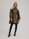 Nikki Jones Vegan Leather Anorak w/Faux Fur Convertible Collar K5323RO-815