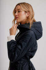 Nikki Jones Super light puffer coat w/contrast zipper & Cuffs Side Snap Details 5457RN-373 Spring 2023