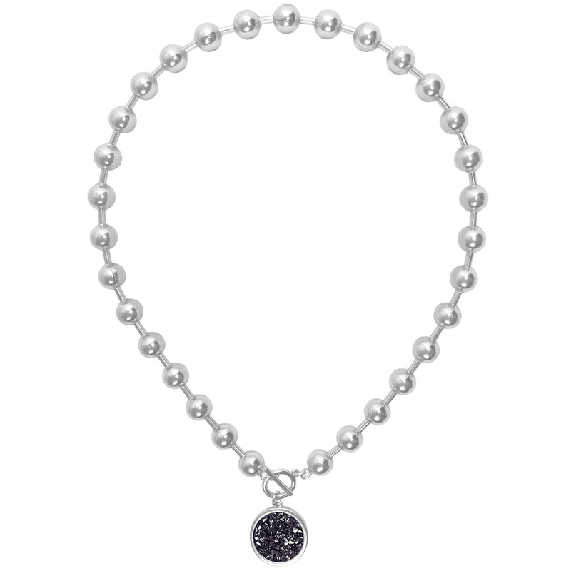 Karine Sultan louna collar charm necklace in silver - N63000.23