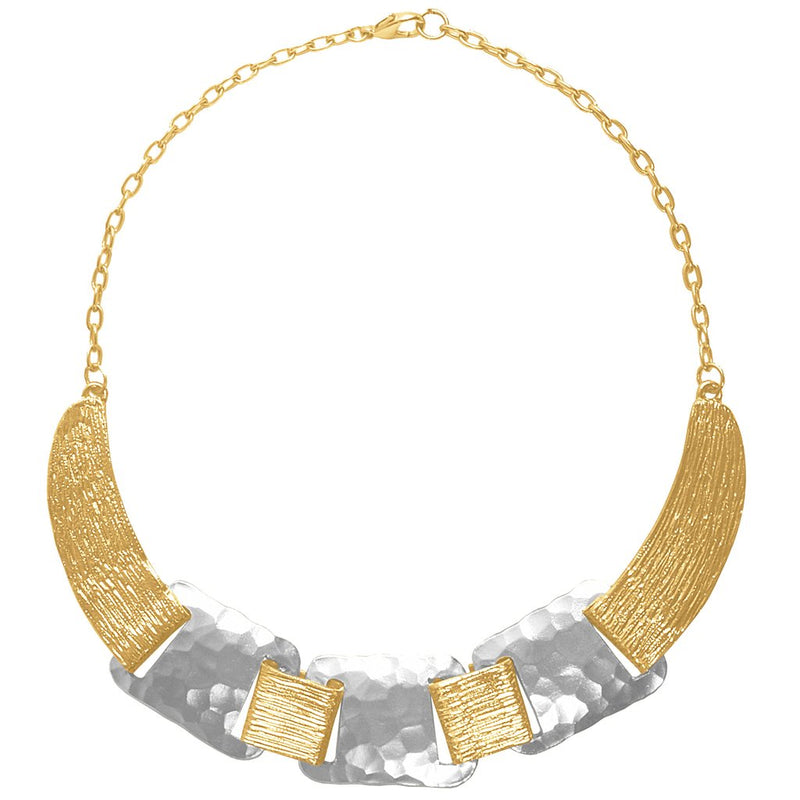 Karine Sultan two tone linked necklace - N63077.01