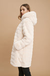 Nikki Jones Reversible faux fur Lola coat K4129RF-164 Vanilla