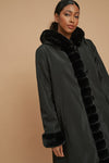 Nikki Jones Reversible faux fur Lola coat K4129RF-164 Black/Black