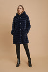 Nikki Jones Reversible faux fur Lola coat K4129RF-164 Dark Navy