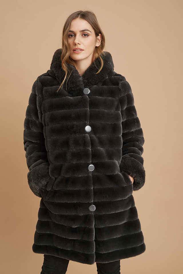 Black Cropped Faux Fur Coat – Jane & Tash Bespoke