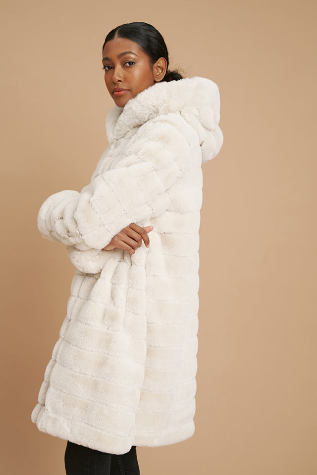 カラーピンクkatrin 4way eco fur coat