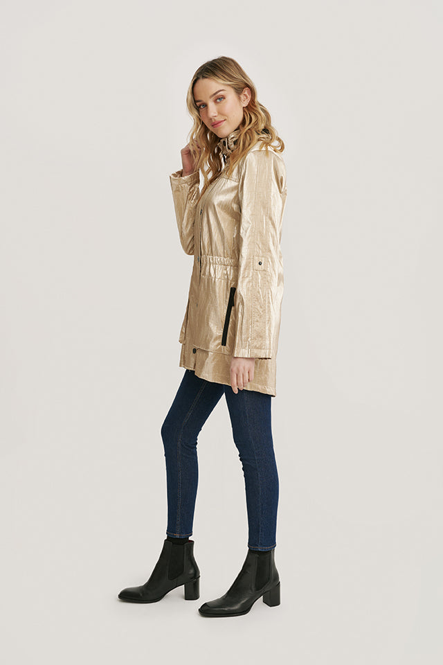Nikki Jones Reversible faux fur coat K4129RF-164 Gold – IBHANA