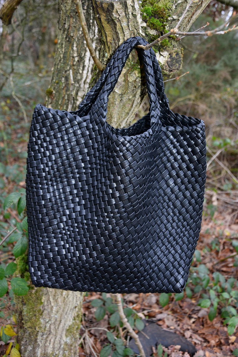 Jayley Hand Knitted Leather Tote Bag PBG25A