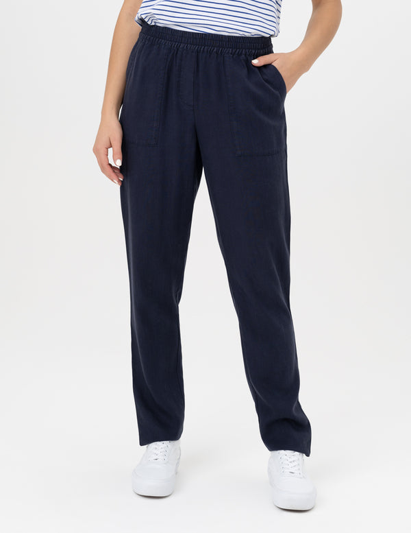 Pull On Straight Leg Renuar Pants R1417 - Slimming and Comfortable