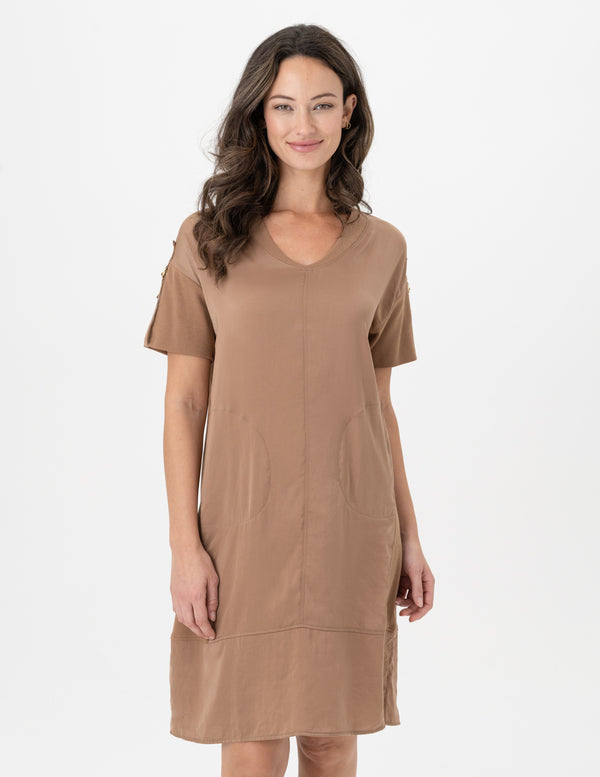 Renuar Short Sleeve Dress with Pockets Style R4315*
