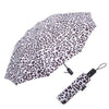 Raincaper Folding Travel Umbrella - Black & White Animal Print