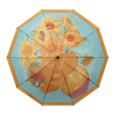 Raincaper Folding Travel Umbrella - Van Gogh Sunflower