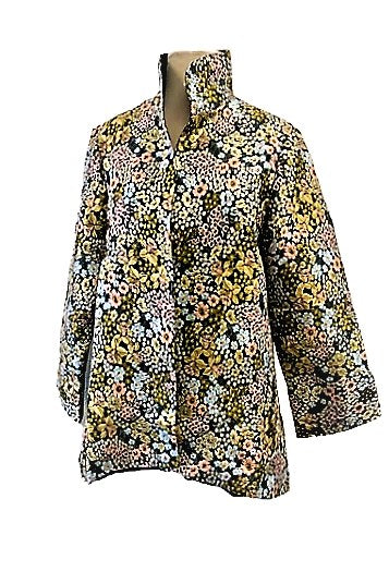 Grace Chuang Jacket JA 2174-2884 High & low full floral print