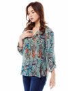 Tianello: "HipCat" Washable Silk Avlyne Blouse SPHC-136-WAS-XS