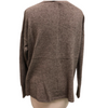 Round Neck Sweater with Pockets Taupe Size M