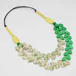 Sylca Lime Speckled Bead Necklace Style TG23N08