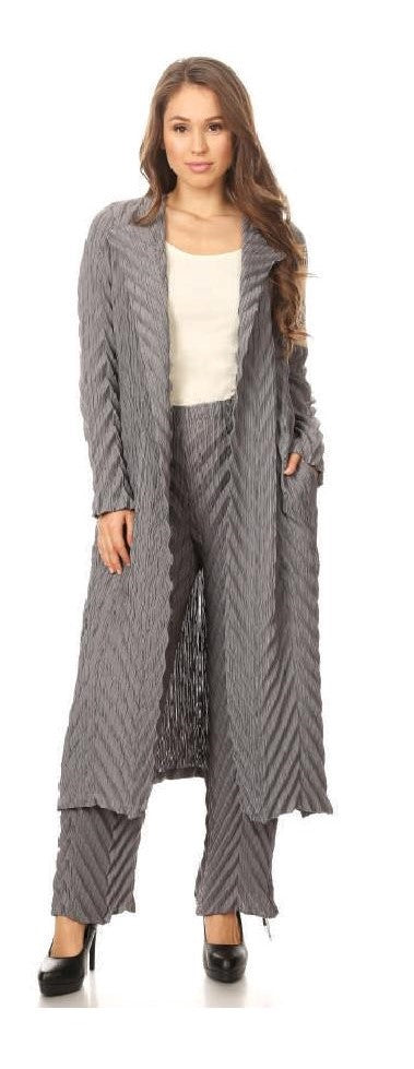 VANITE COUTURE PLEATED DUSTER 58161