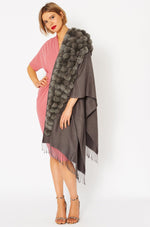 Jayley Cashmere and Silk with faux Fur Pom Pom WPF29A