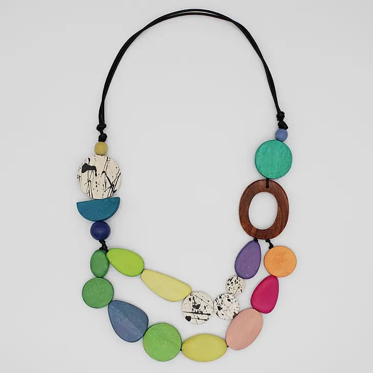 Sylca Multi Wood Moana Necklace BP23N11 MULTI