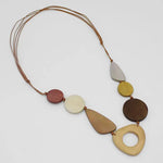 Sylca Geometric Birk Necklace BP23N18 NATURAL
