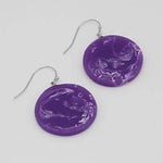 Sylca Purple Raven Earrings LS23E05 PURPLE