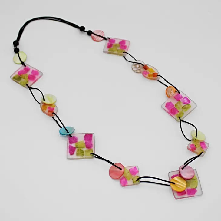 Sylca Pink Multi Petula Necklace LS23N17 MULTI