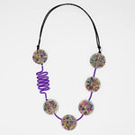 Sylca Purple Confetti Statement Necklace SD23N13 PURPLE