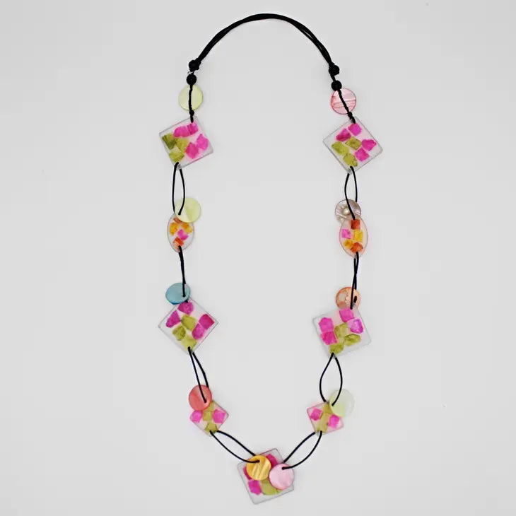 Sylca Pink Multi Petula Necklace LS23N17 MULTI