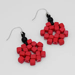 Sylca Red Elyse Beaded Earrings LS23E04 RED