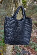 Jayley Hand Knitted Leather Tote Bag with Matching Purse PBG25A-01
