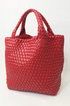 Jayley Red Hand Knitted Leather Tote Bag with Matching Purse Product Code: PBG25A-08