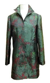 Grace Chuang Jacket JB 1466 Long abstract floral print