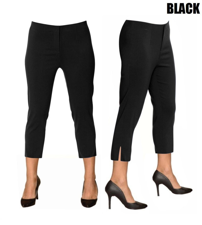 Lior Sidney Black Pull Up Stretch Cropped Pant